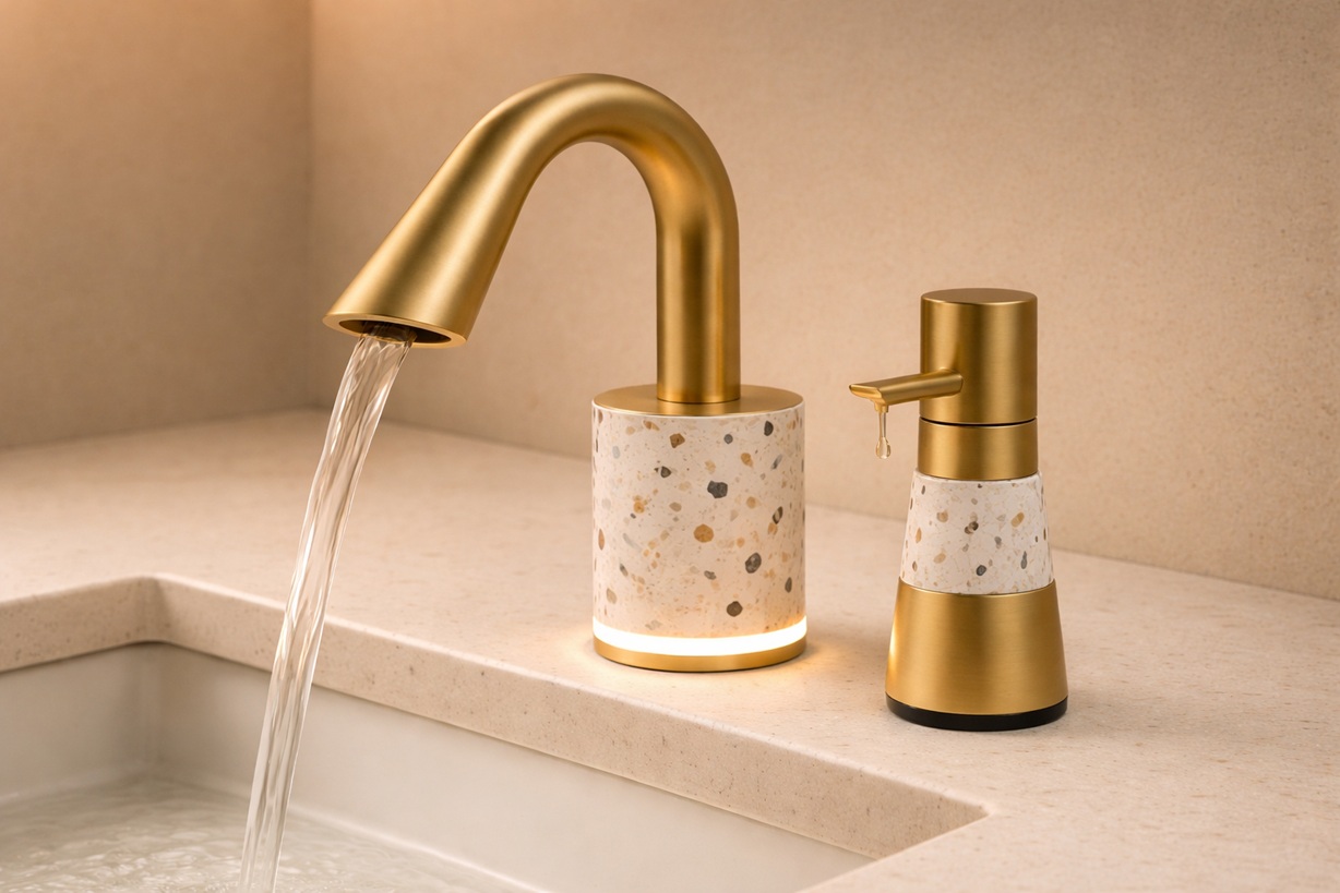Gold terrazzo